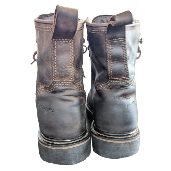 Cody James Brown Leather Lace Up Square Toe Kiltie Boots - Men\'s Size 8 D main image 7